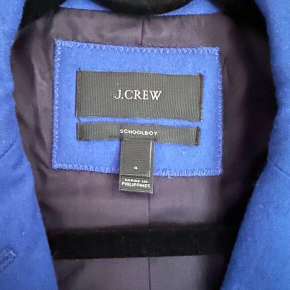 Jcrew Schoolboy Wool Blazer Blue Size 4 - Picture 6 of 10